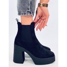 Boots à talon caoutchouc Amelda Noir le noir 3