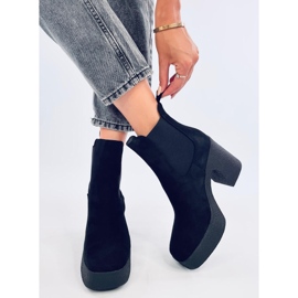 Boots à talon caoutchouc Amelda Noir le noir 2