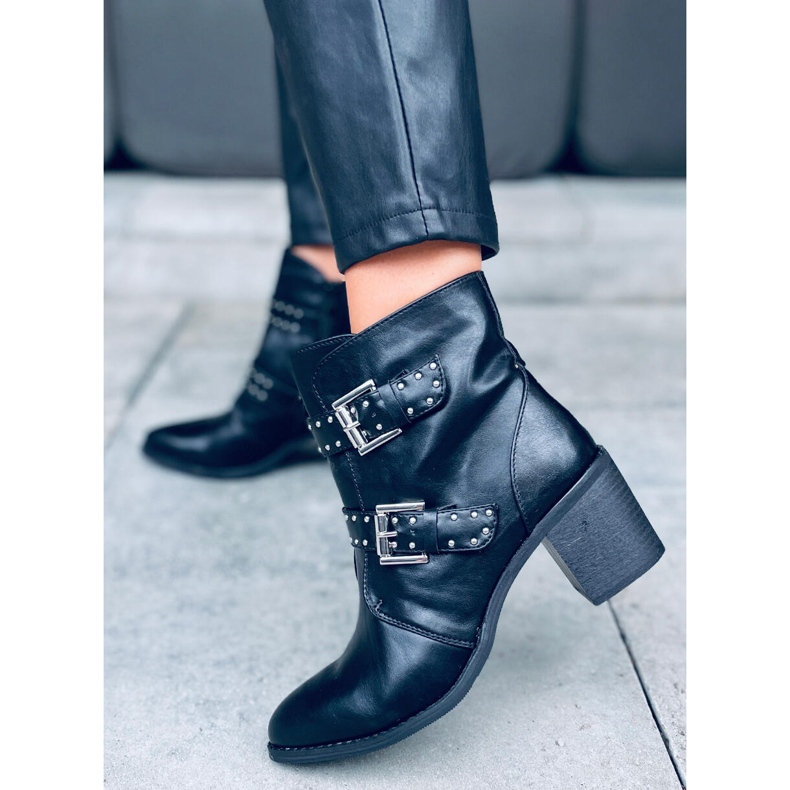 Bottes à talons hauts avec clous Ferox Noir le noir 1