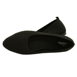 Evento Ballerines tricotées noires confortables 21BL02-4030 Noir le noir 5