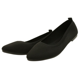 Evento Ballerines tricotées noires confortables 21BL02-4030 Noir 3