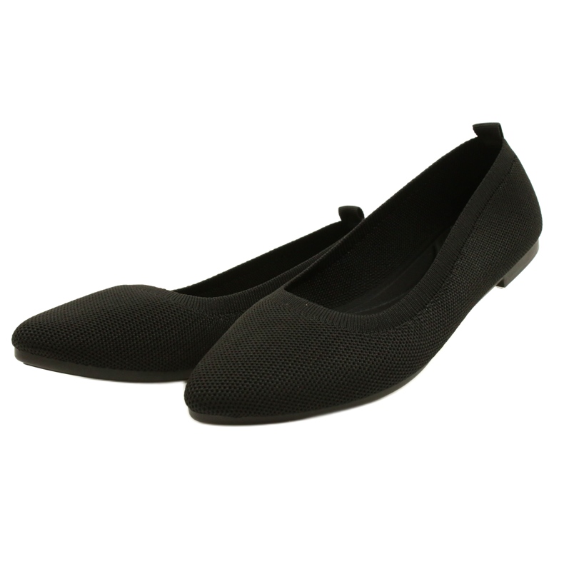 Evento Ballerines tricotées noires confortables 21BL02-4030 Noir 3