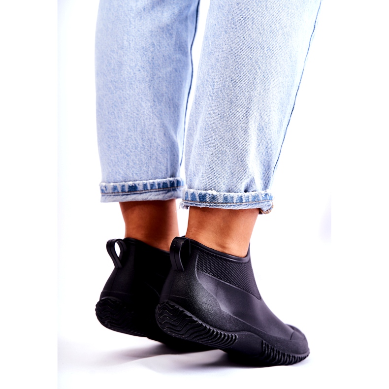 Bottes en Caoutchouc Basses Noires pour Femme Eldora 3