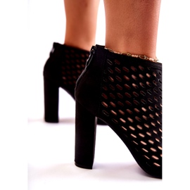 WT1 Boots ajourées en daim noir Jenissa le noir 1