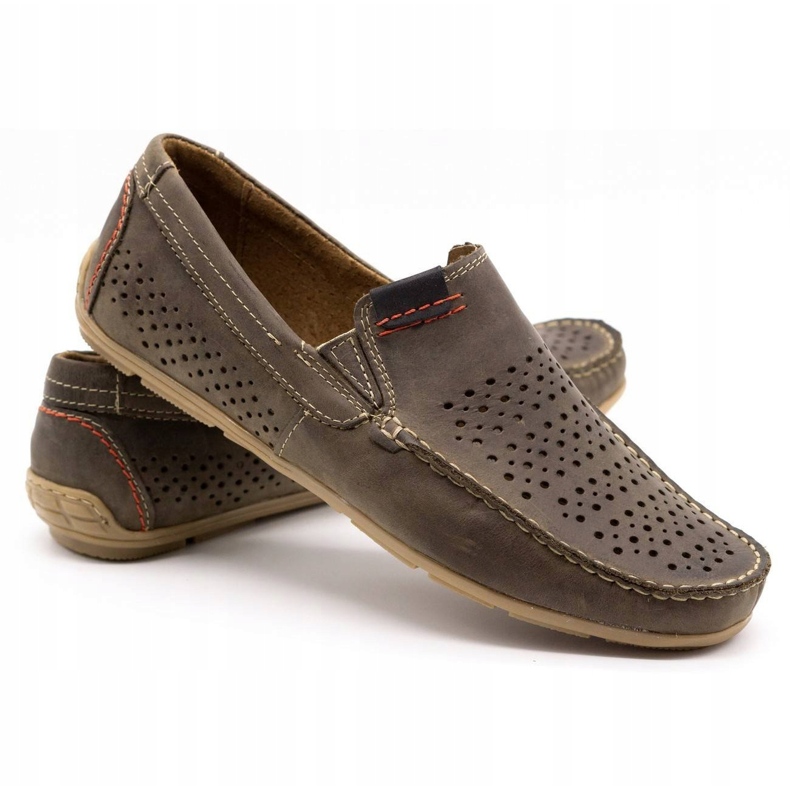 Olivier Chaussures homme mocassin 906 pour l'été marron gris 3 Olivier Chaussures homme mocassin 906 pour l'été marron gris 3