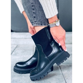 Bottines Chelsea à tige haute Cillo Noir 1