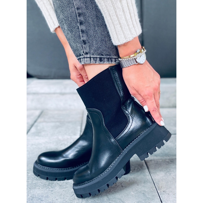 Bottines Chelsea à tige haute Cillo Noir 1