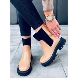 Chelsea boots à tige haute Cillo Camel brun 1