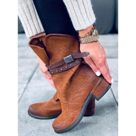 Boots militaire femme Aina Camel brun 3