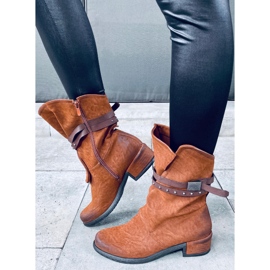 Boots militaire femme Aina Camel brun 4