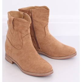 Bottes sur un coin Lorel Khaki caché beige 2