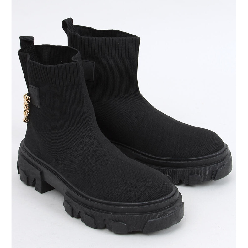 Bottines avec chaîne Malana Noir 2