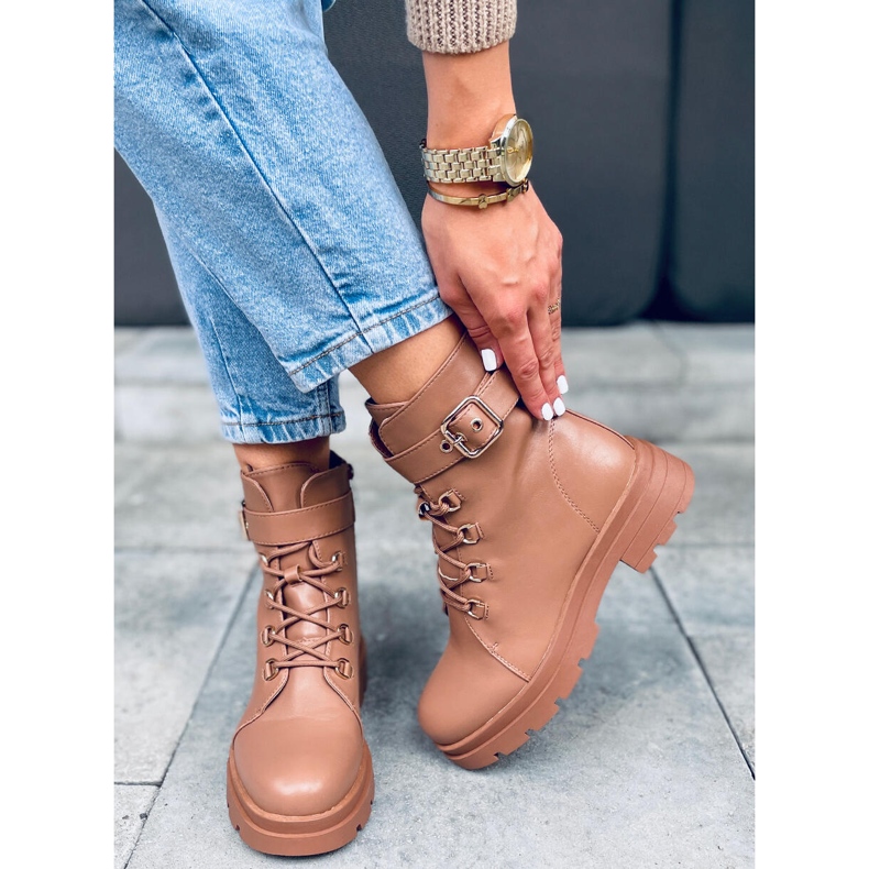 Bottes militaires Pomona Camel brun 1
