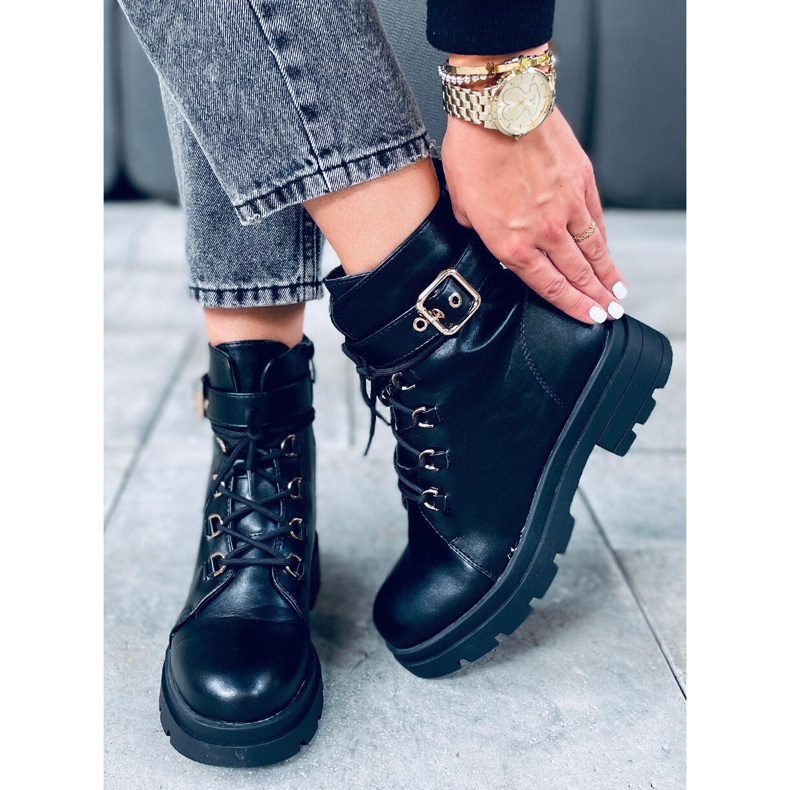 Bottes militaires Pomona noires 2
