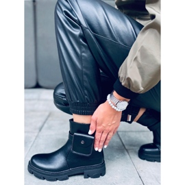 Martel Bottines noires avec pochette 1