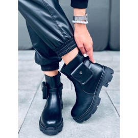 Martel Bottines noires avec pochette 2