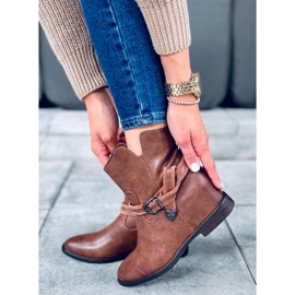 Bottes sur un coin caché Dallas Camel brun 4