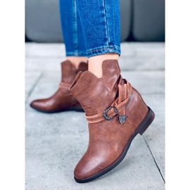 Bottes sur un coin caché Dallas Camel brun 2