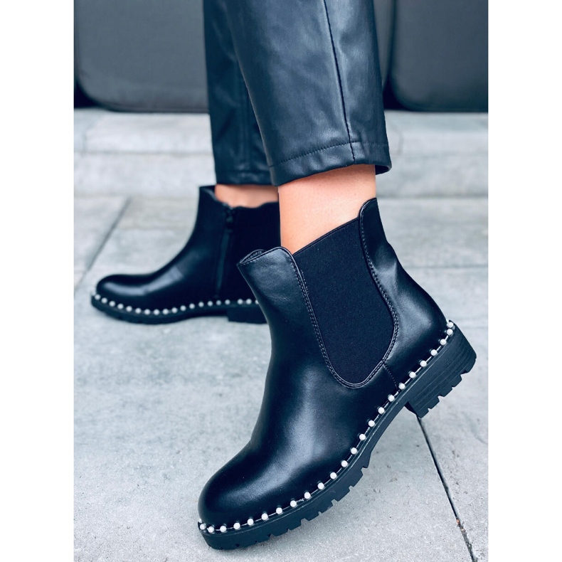 Chelsea boots à perles Maxim Noir 2