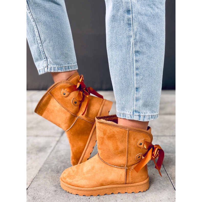 Bottes de neige Emusy avec nœuds Stella Camel brun 1