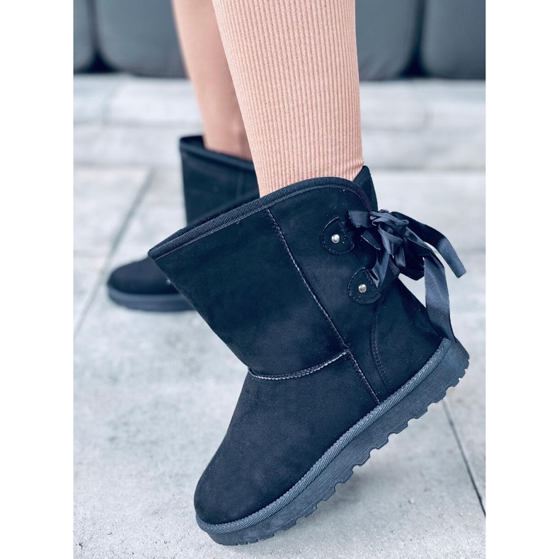 Bottes de neige Emusy avec nœuds Stella Black noir 1