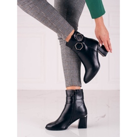 T.Sokolski Bottes pour femmes Sokolski noires sur un poteau large 1