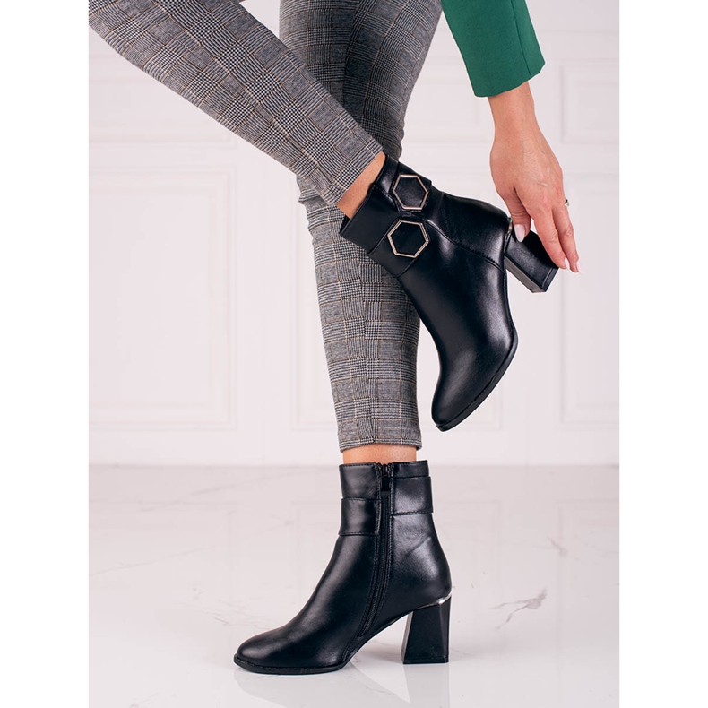 T.Sokolski Bottes pour femmes Sokolski noires sur un poteau large 1