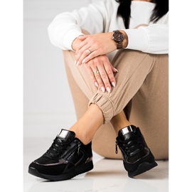 Baskets pour femmes sur la plate-forme Shelovet noir 1