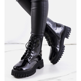 Bottes Inark laquées noires le noir 1