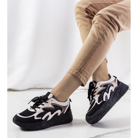 Baskets Brito noires blanche le noir 1
