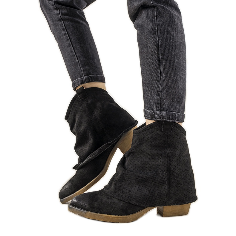 Santiags femme noires Belloci le noir 1