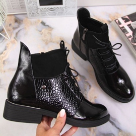 Bottes laquées Vinceza W JAN135 noir le noir 1