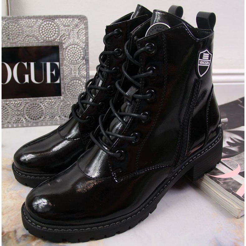 Bottes isolées Vinceza W JAN138A laqué noir 2