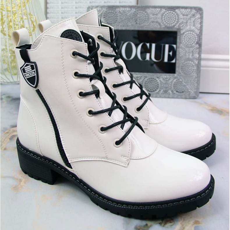 Bottes isolées Vinceza W JAN138B laqué blanc 1