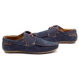 Olivier Mocassins homme cuir 297 bleu marine brun 3