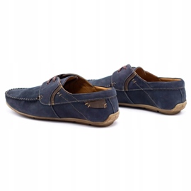 Olivier Mocassins homme cuir 297 bleu marine brun 4