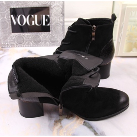 Bottes pour femmes isolées à lacets en éco-daim noir Potocki le noir 3