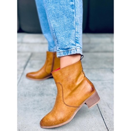 Bottines petit talon Bellona Camel brun 3