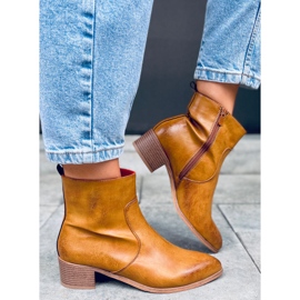 Bottines petit talon Bellona Camel brun 4