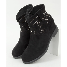 Bottes sur un coin caché Odessa Black noir 1