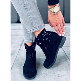 Bottes sur un coin caché Odessa Black le noir 5