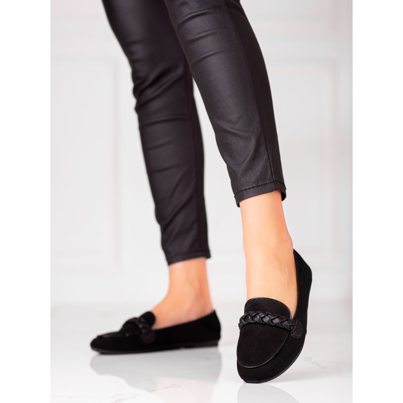 W. Potocki Mocassins daim femme Potocki noir le noir 1