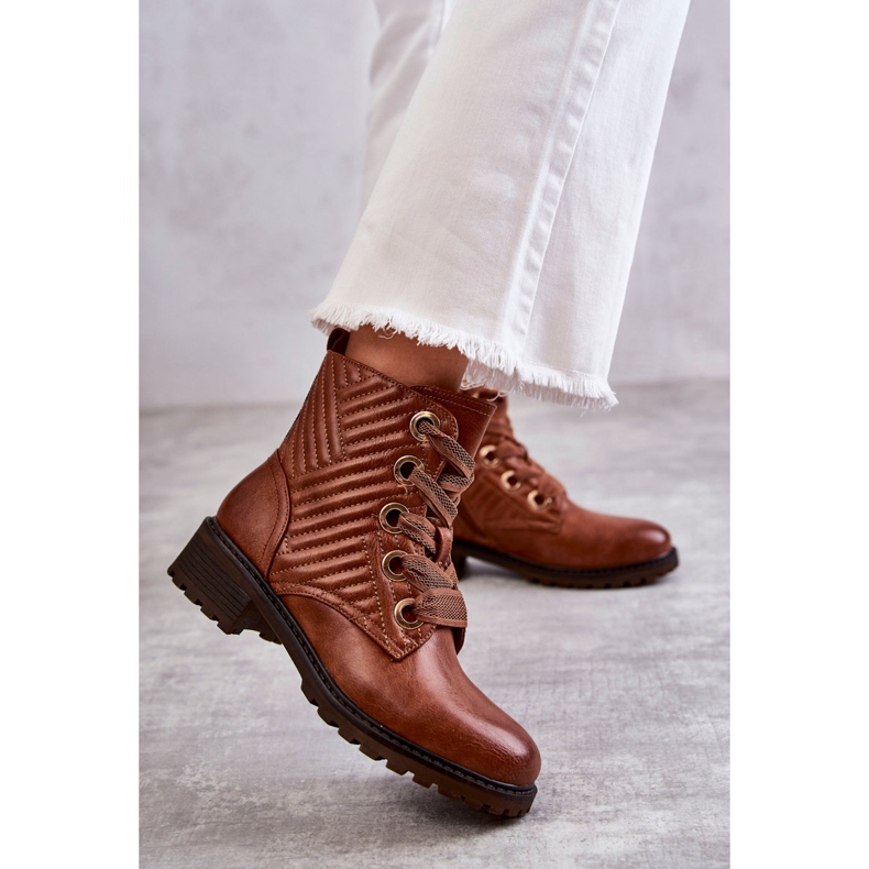 PG1 Bottines matelassées en cuir marron Torino Warming brun 1