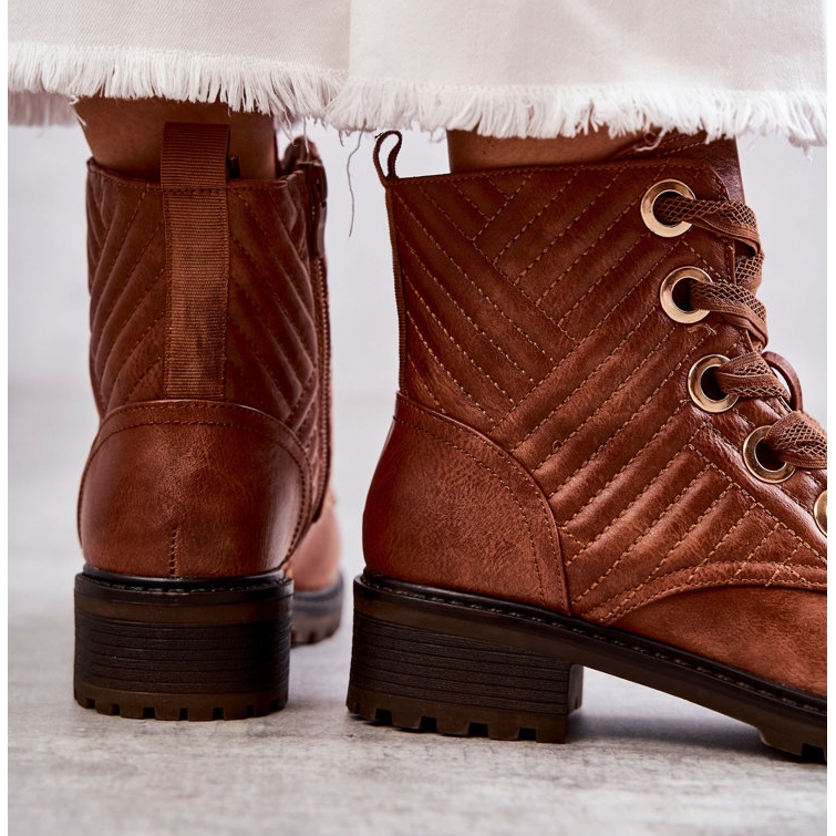 PG1 Bottines matelassées en cuir marron Torino Warming brun 2