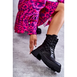 Bottes hautes pour femmes, nouées noires Verlon 2