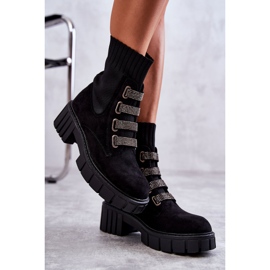Bottines à enfiler en daim noires Hope le noir 7