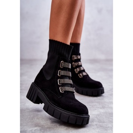 Bottines à enfiler en daim noires Hope 1