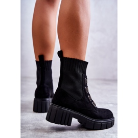Bottines à enfiler en daim noires Hope le noir 2
