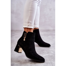 PS1 Bottines en daim Erine noires sur un pilier le noir 1