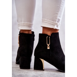 PS1 Bottines en daim Erine noires sur un pilier le noir 2